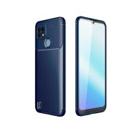 Newface Realme C21 Kılıf Auto Focus Karbon Kapak - Lacivert