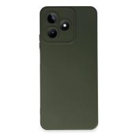 Newface Realme C53 Kılıf Nano içi Kadife Silikon - Koyu Yeşil