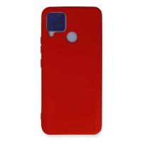 Newface Realme C15 Kılıf Nano içi Kadife Silikon - Kırmızı