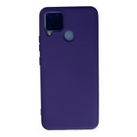 Newface Realme C15 Kılıf Nano içi Kadife Silikon - Mor