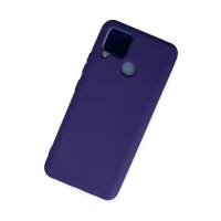 Newface Realme C15 Kılıf Nano içi Kadife Silikon - Mor