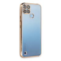 Newface Realme C25Y Kılıf Razer Lensli Silikon - Gold