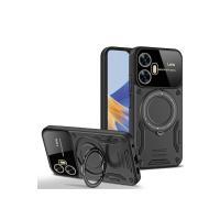 Newface Realme C55 Kılıf Joy Lens Standlı Kapak - Siyah