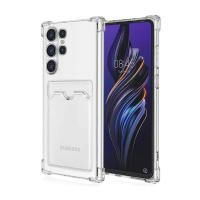 Newface Samsung Galaxy S24 Ultra Kılıf Kart Şeffaf Silikon - Şeffaf