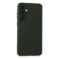 Newface Samsung Galaxy S24 Plus Kılıf Nano içi Kadife Silikon - Koyu Yeşil