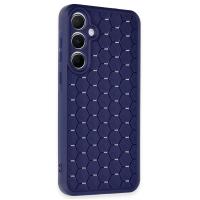 Newface Samsung Galaxy A25 5G Kılıf Petek Silikon Kapak - Lacivert