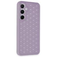 Newface Samsung Galaxy A35 5G Kılıf Petek Silikon Kapak - Lila