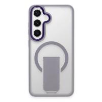 Newface Samsung Galaxy S24 Tork Magsafe Standlı Kapak - Lila