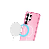 Newface Samsung Galaxy S24 Ultra Kılıf Glow Magsafe Kapak - Pembe