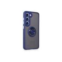 Newface Samsung Galaxy S24 FE Kılıf Montreal Yüzüklü Silikon Kapak - Lacivert