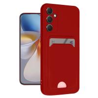 Newface Samsung Galaxy S24 FE Kılıf Kelvin Kartvizitli Silikon - Kırmızı