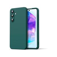 Newface Samsung Galaxy A16 5G Kılıf Nano içi Kadife Silikon - Koyu Yeşil