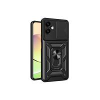 Newface Samsung Galaxy A06 Kılıf Pars Lens Yüzüklü Silikon - Siyah