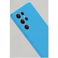 Newface Samsung Galaxy S25 Ultra Kılıf Nano içi Kadife Silikon - Mavi