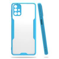 Newface Samsung Galaxy M31S Kılıf Platin Silikon - Mavi