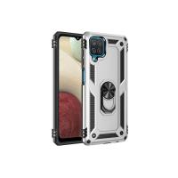 Newface Samsung Galaxy A22 Kılıf Sofya Yüzüklü Silikon Kapak - Gümüş