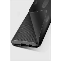 Newface Samsung Galaxy M30S Kılıf Auto Focus Karbon Kapak - Kahverengi