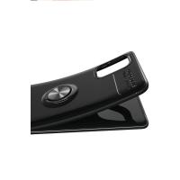 Newface Samsung Galaxy M31S Kılıf Range Yüzüklü Silikon - Siyah