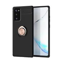 Newface Samsung Galaxy Note 20 Kılıf Range Yüzüklü Silikon - Siyah-Gold