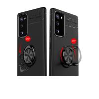 Newface Samsung Galaxy Note 20 Kılıf Range Yüzüklü Silikon - Siyah-Gold