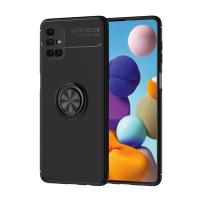 Newface Samsung Galaxy M51 Kılıf Range Yüzüklü Silikon - Siyah