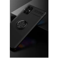 Newface Samsung Galaxy M51 Kılıf Range Yüzüklü Silikon - Siyah