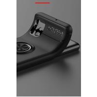 Newface Samsung Galaxy M51 Kılıf Range Yüzüklü Silikon - Siyah