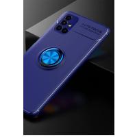 Newface Samsung Galaxy M51 Kılıf Range Yüzüklü Silikon - Mavi
