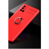 Newface Samsung Galaxy M51 Kılıf Range Yüzüklü Silikon - Kırmızı