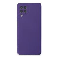 Newface Samsung Galaxy A22 Kılıf Nano içi Kadife Silikon - Mor