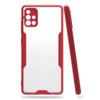 Newface Samsung Galaxy A71 Kılıf Platin Silikon - Kırmızı