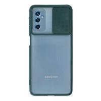 Newface Samsung Galaxy M52 5G Kılıf Palm Buzlu Kamera Sürgülü Silikon - Yeşil