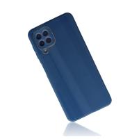 Newface Samsung Galaxy A22 Kılıf Glass Kapak - Mavi