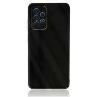 Newface Samsung Galaxy A72 Kılıf Glass Kapak - Siyah