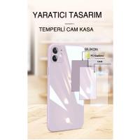 Newface Samsung Galaxy A72 Kılıf Glass Kapak - Siyah