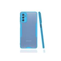 Newface Samsung Galaxy M52 5G Kılıf Platin Silikon - Mavi