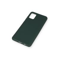 Newface Samsung Galaxy A51 Kılıf Nano içi Kadife Silikon - Koyu Yeşil