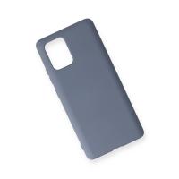 Newface Samsung Galaxy A91 / S10 Lite Kılıf Nano içi Kadife Silikon - Gri