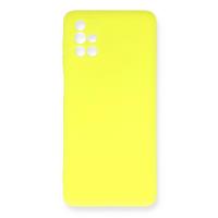 Newface Samsung Galaxy M51 Kılıf Nano içi Kadife Silikon - Sarı