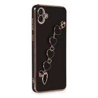 Newface Samsung Galaxy A04 Kılıf Esila Silikon - Siyah