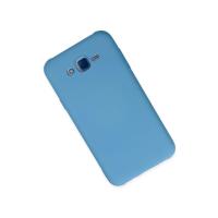 Newface Samsung Galaxy J7 Kılıf Nano içi Kadife Silikon - Mavi
