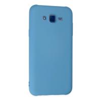 Newface Samsung Galaxy J7 Kılıf Nano içi Kadife Silikon - Mavi