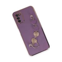 Newface Samsung Galaxy A03S Kılıf Esila Silikon - Mor