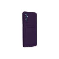 Newface Samsung Galaxy A14 4G Kılıf Kelvin Kartvizitli Silikon - Derin Mor