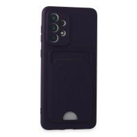 Newface Samsung Galaxy A33 5G Kılıf Kelvin Kartvizitli Silikon - Derin Mor