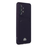 Newface Samsung Galaxy A33 5G Kılıf Kelvin Kartvizitli Silikon - Derin Mor