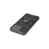 Newface Samsung Galaxy A04E Kılıf Pars Lens Yüzüklü Silikon - Siyah