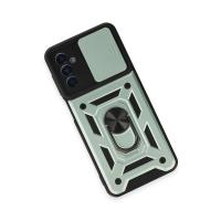 Newface Samsung Galaxy A14 4G Kılıf Pars Lens Yüzüklü Silikon - Yeşil