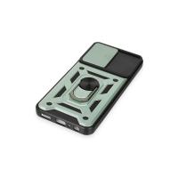 Newface Samsung Galaxy A14 4G Kılıf Pars Lens Yüzüklü Silikon - Yeşil