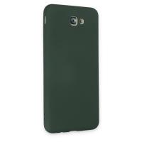 Newface Samsung Galaxy J7 Prime Kılıf Nano içi Kadife Silikon - Koyu Yeşil